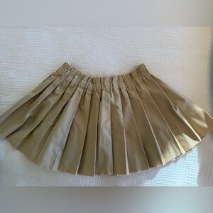H&M Khaki Pleated Circle Skirt